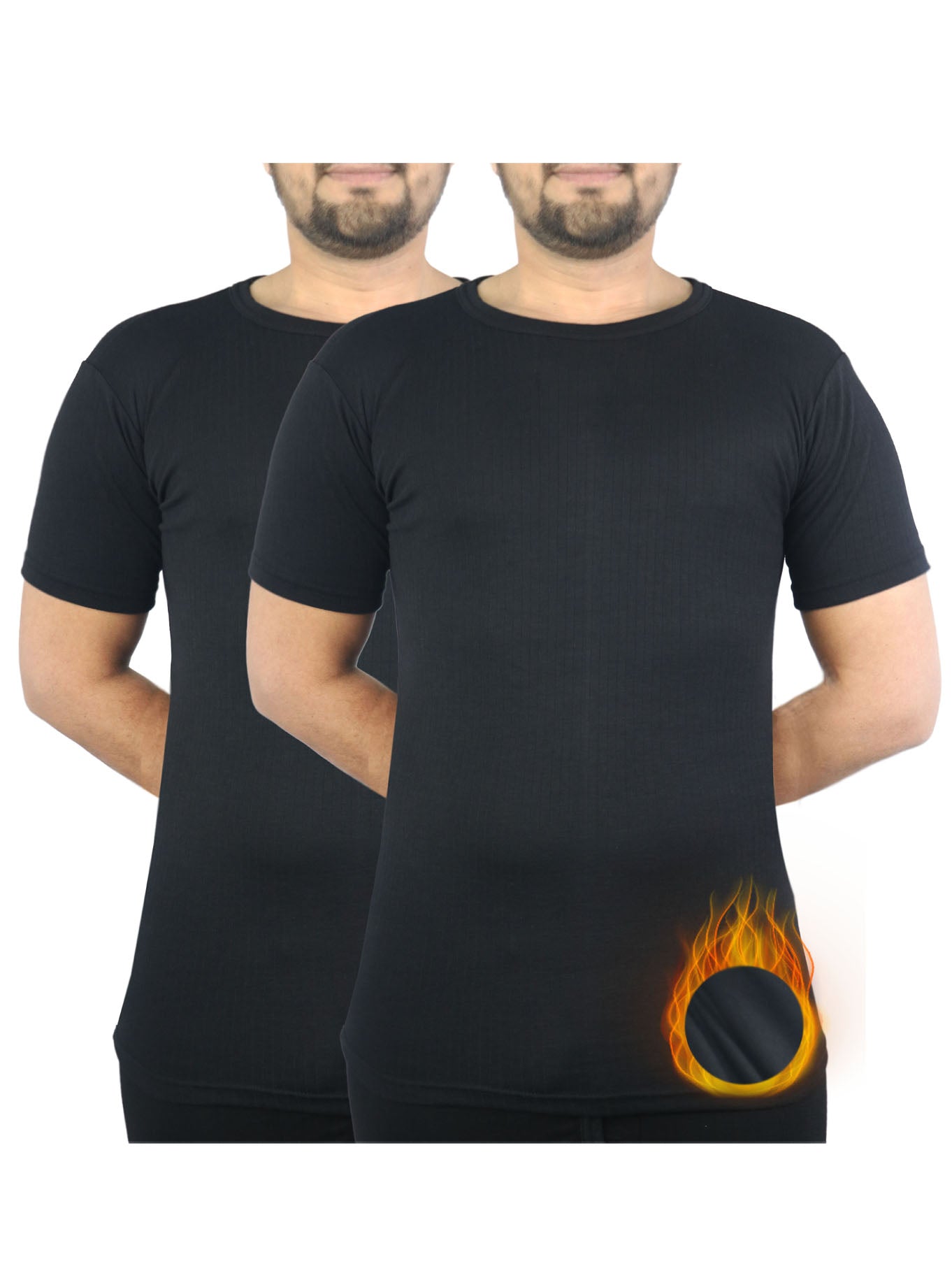 Bahob® Pack of 2 Men's Thermal Long Sleeve Half Sleeve Top , Warm Underwear  Lightweight Ultra Soft Thermal Top S-XXL. - Bahob