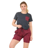 Women's Pajama's Sets with Shorts Ladies Pajama's Cotton Short Sleeve Soft 2 Pieces Pjs Set Summer Loungewear Sleepwear Nightwear for Women S-XXL