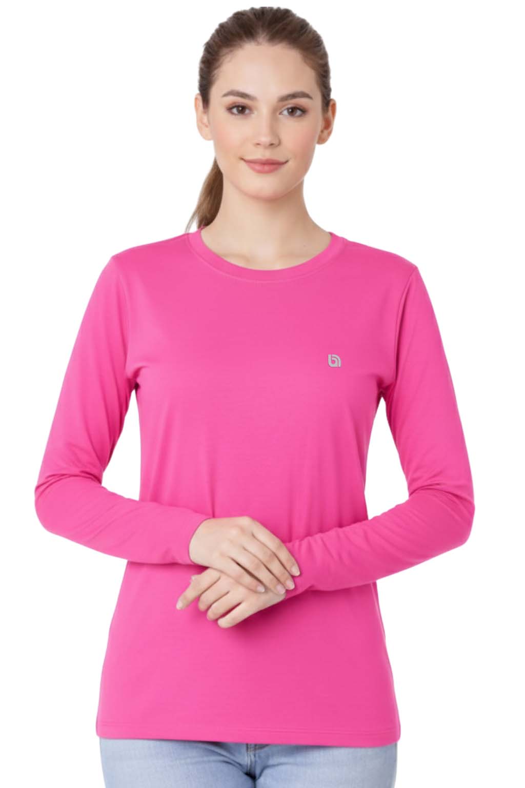 Bahob® 3 Pack Women's Classic-Fit Crewneck , Multipacks Ladies Long Sleeve T-Shirt Top S-XXL