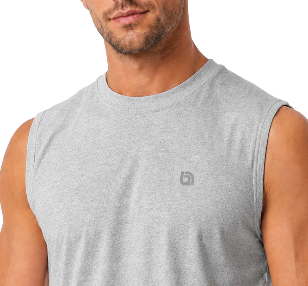 Bahob® 2 Pack Men's Sleeveless T-Shirts Vest Top for Men Tank Tops Training Running Workout Bodybuilding Shirts S-3XL