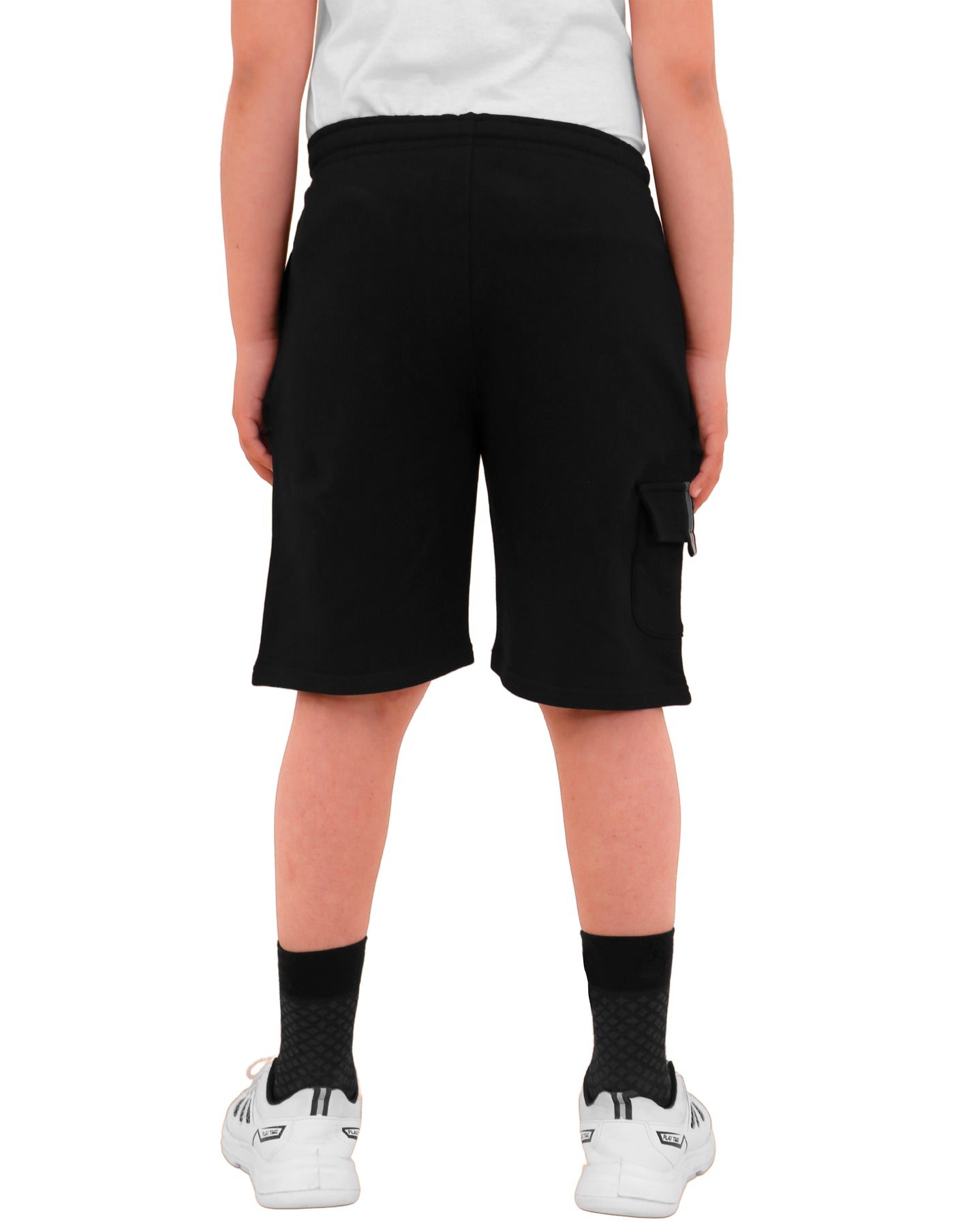 2 Pack Boys Cargo Shorts with Pockets Kids Terry Fleece Short Summer Shorts Elasticated Waistband 5-14 Years