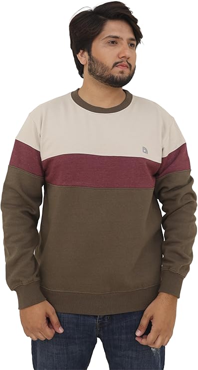 Bahob® Men's Fleece Crew Neck Sweatshirt Pullovers Long Sleeve Jumper, Sweater S-3XL