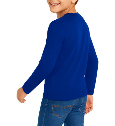 3 Pack Boys Girls Long Sleeved Top Round Neck Kids T Shirts Soft Cotton PE Top 5-14 Years