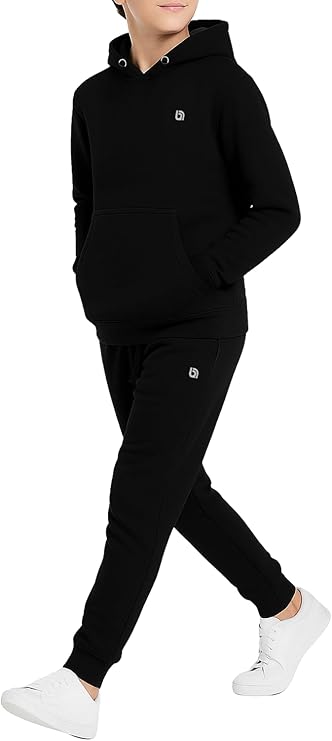 Boys Tracksuit Fleece Kids Pull Over Hooded Jogging Bottoms and Hoodie UK