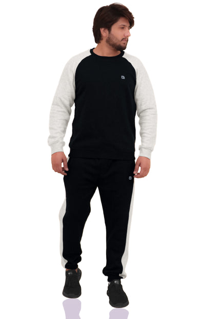 Bahob® Mens Tracksuit Set 2 Piece Sweatshirt and Joggers for Men Fleece Tracksuit Sets Gym Casual Exercise Running Sport Lounge Wear