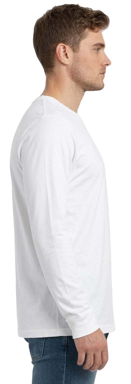 Bahob® 2 Pack Men's Long Sleeve T-Shirt Top Round Neck Full Sleeve T-Shirt Soft Cotton