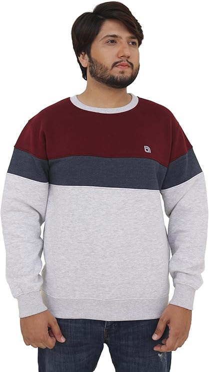 Bahob® Men's Fleece Crew Neck Sweatshirt Pullovers Long Sleeve Jumper, Sweater S-3XL