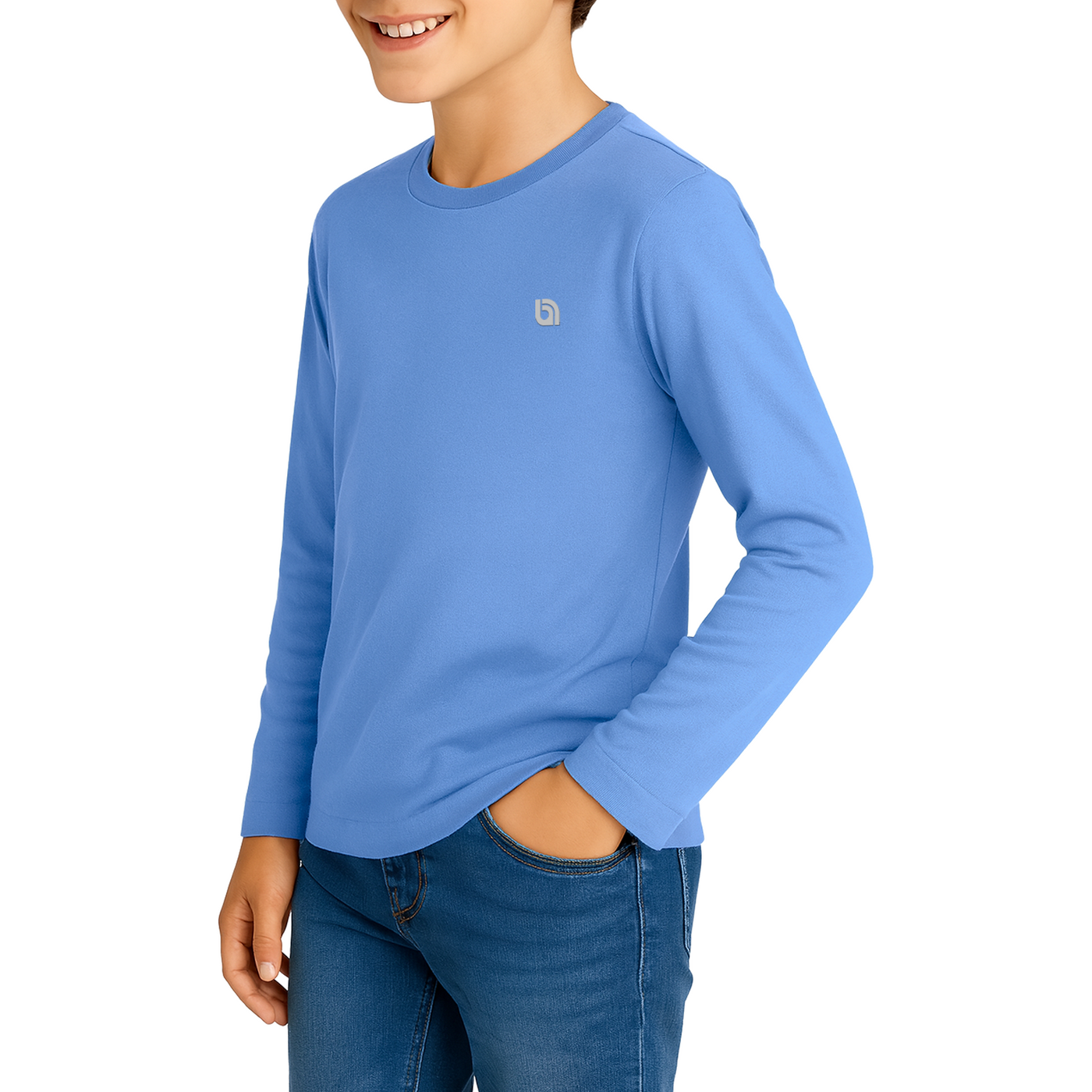 Bahob® 2 Pack Boys Long Sleeve T-Shirt Top Children's Round Neck Long-Sleeve T-Shirt Soft Cotton 3-14 Years kids t shirt