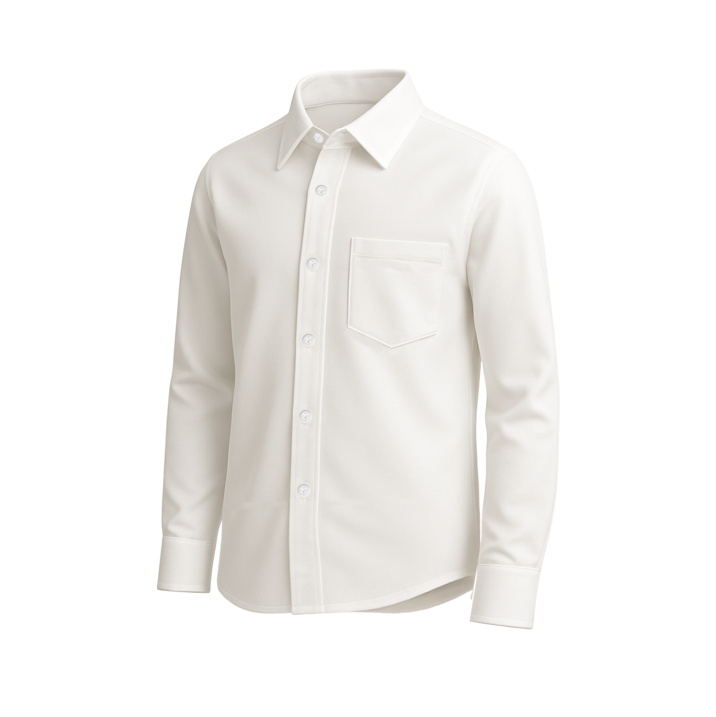 Bahob® 2 Pack Boy's School Uniform Long & Half Sleeve Button Down White School Shirts 3-14 Years