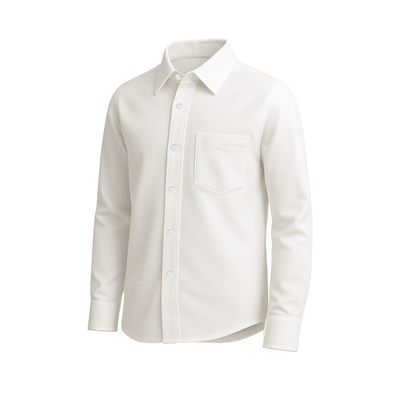 Bahob® 2 Pack Boy's School Uniform Long & Half Sleeve Button Down White School Shirts 3-14 Years