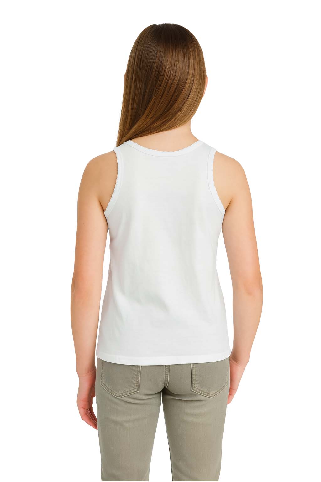 Bahob® 6 Pack Girl's Underwear Vests Soft Cotton Tank Tops Kids Sleeveless Vests Undershirts Cotton 5-14 Years