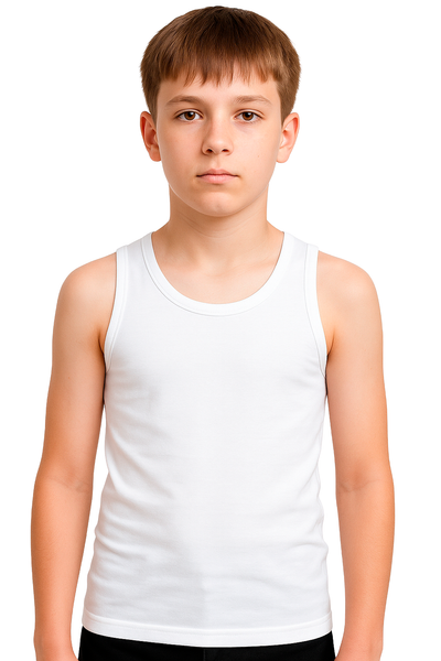 Bahob® 6 Pack Boy's Underwear Vests Soft Cotton Tank Tops Kids Sleeveless Vests Undershirts 100% Cotton