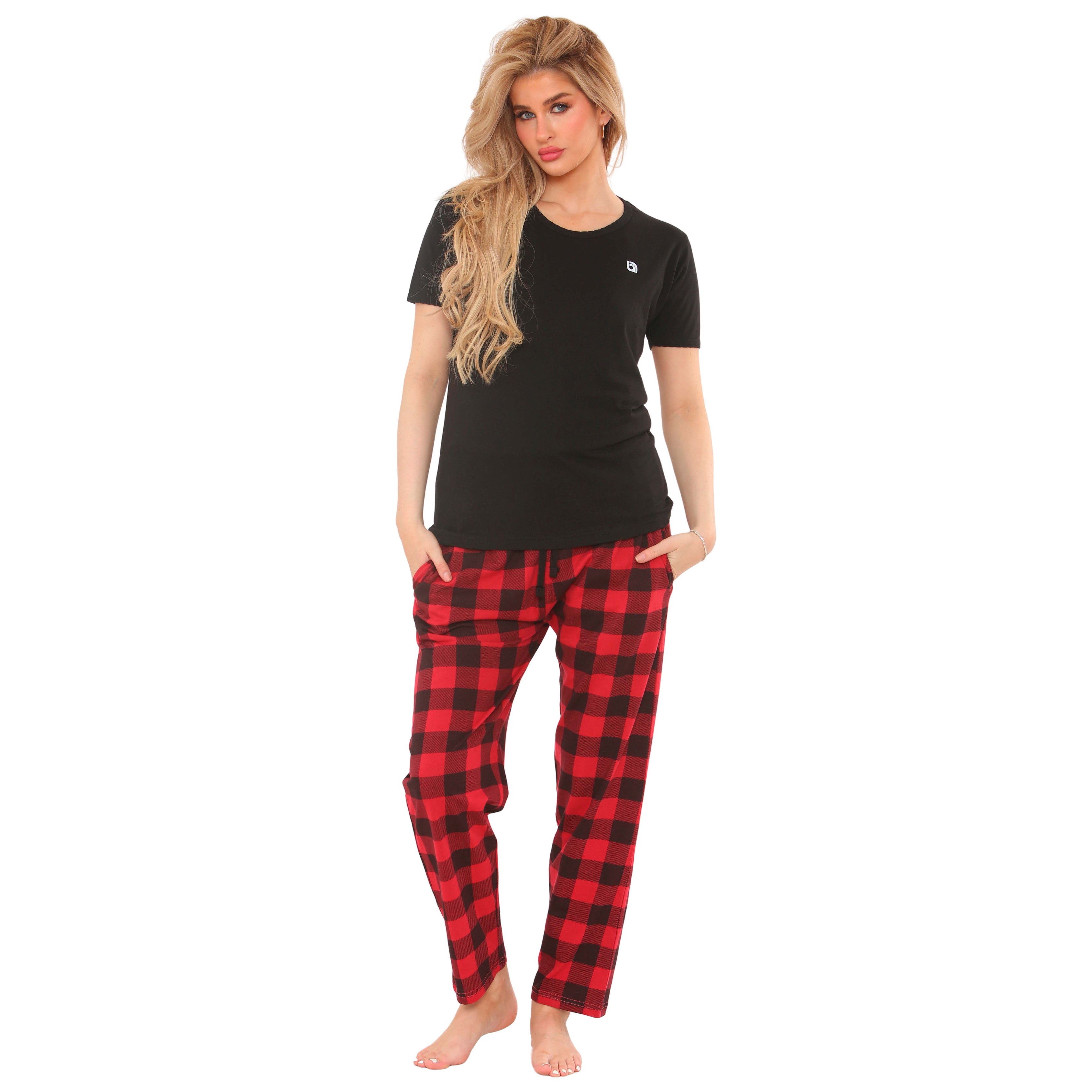 Women's Pyjamas Set Short Sleeve Cotton Printing Pjs Loungewear Soft Nightwear Sleepwear Set with Pockets Ladies Pjs Set S-XXL