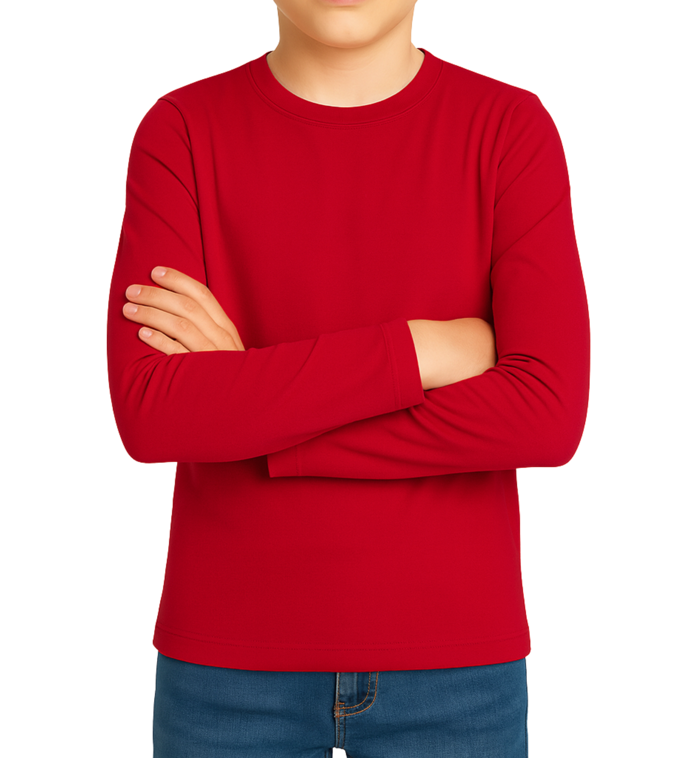 3 Pack Boys Girls Long Sleeved Top Round Neck Kids T Shirts Soft Cotton PE Top 5-14 Years