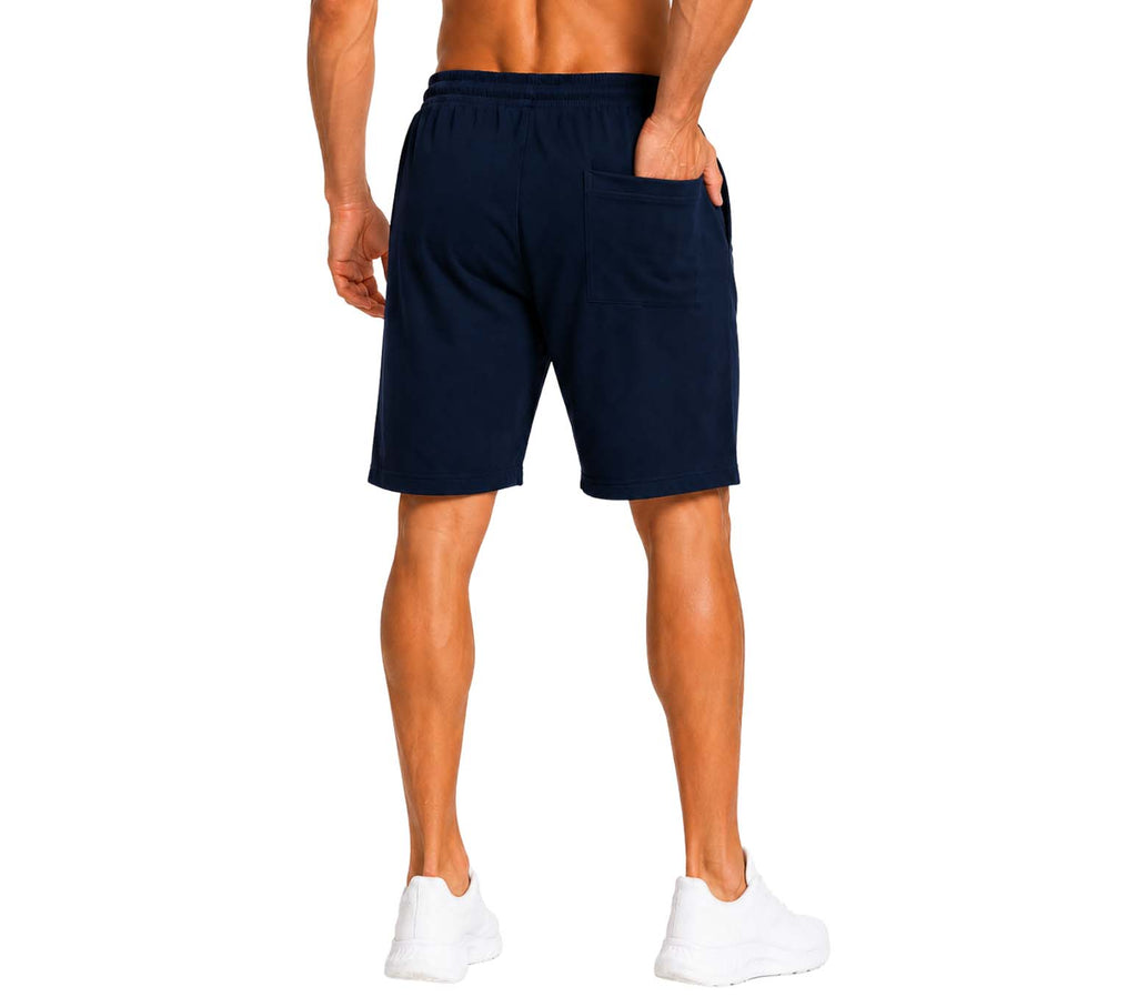 Bahob® Men's Jersey Short with Pockets Cotton Summer Elasticated Waistband Jogging S-3XL
