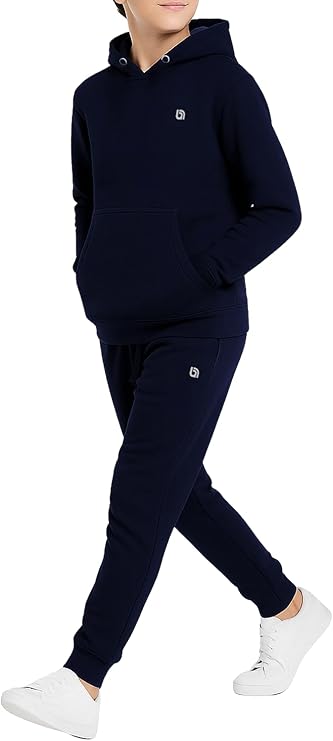 Boys Tracksuit Fleece Kids Pull Over Hooded Jogging Bottoms and Hoodie UK