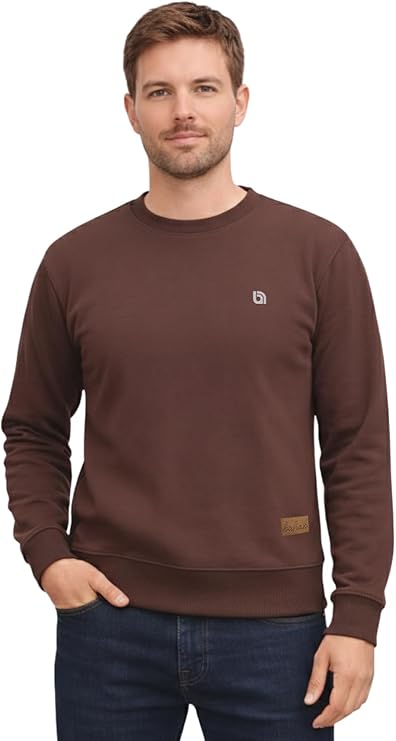 Bahob® Men's Fleece Crew Neck Sweatshirt Pullovers Long Sleeve Jumper, Sweater S-3XL