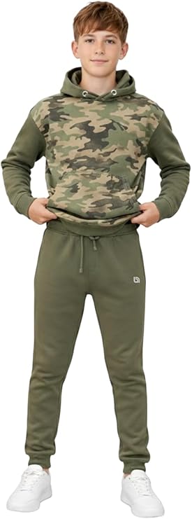 Boys Tracksuit Fleece Kids Pull Over Hooded Jogging Bottoms and Hoodie UK