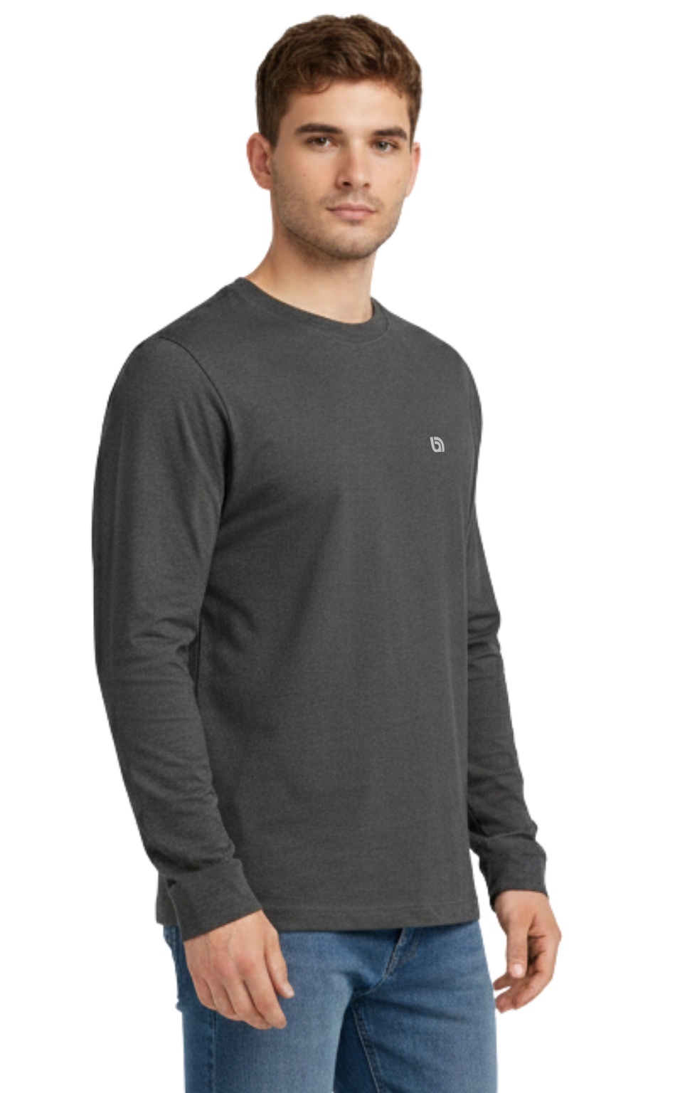 Bahob® 3 Pack Men's Long-Sleeved T-Shirt Round Neck T-Shirts Comfortable Crewneck Neck Tops for Men Soft Cotton S-3XL
