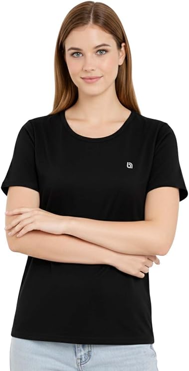 Bahob® 3 Pack Women's Classic-Fit Short-Sleeve Crew neck Plain Cotton T-Shirt S-XXL