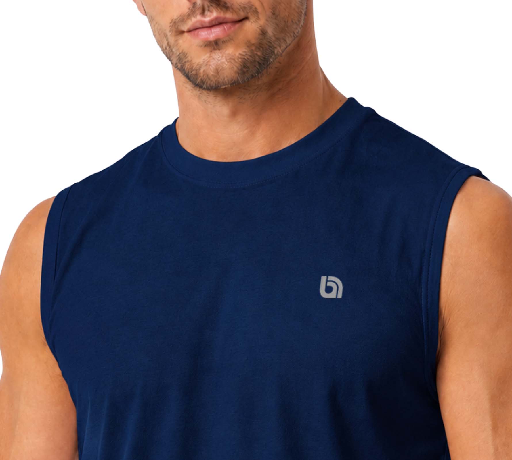 Bahob® 2 Pack Men's Sleeveless T-Shirts Vest Top for Men Tank Tops Training Running Workout Bodybuilding Shirts S-3XL