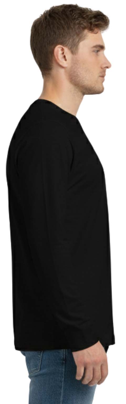 Bahob® 2 Pack Men's Long Sleeve T-Shirt Top Round Neck Full Sleeve T-Shirt Soft Cotton