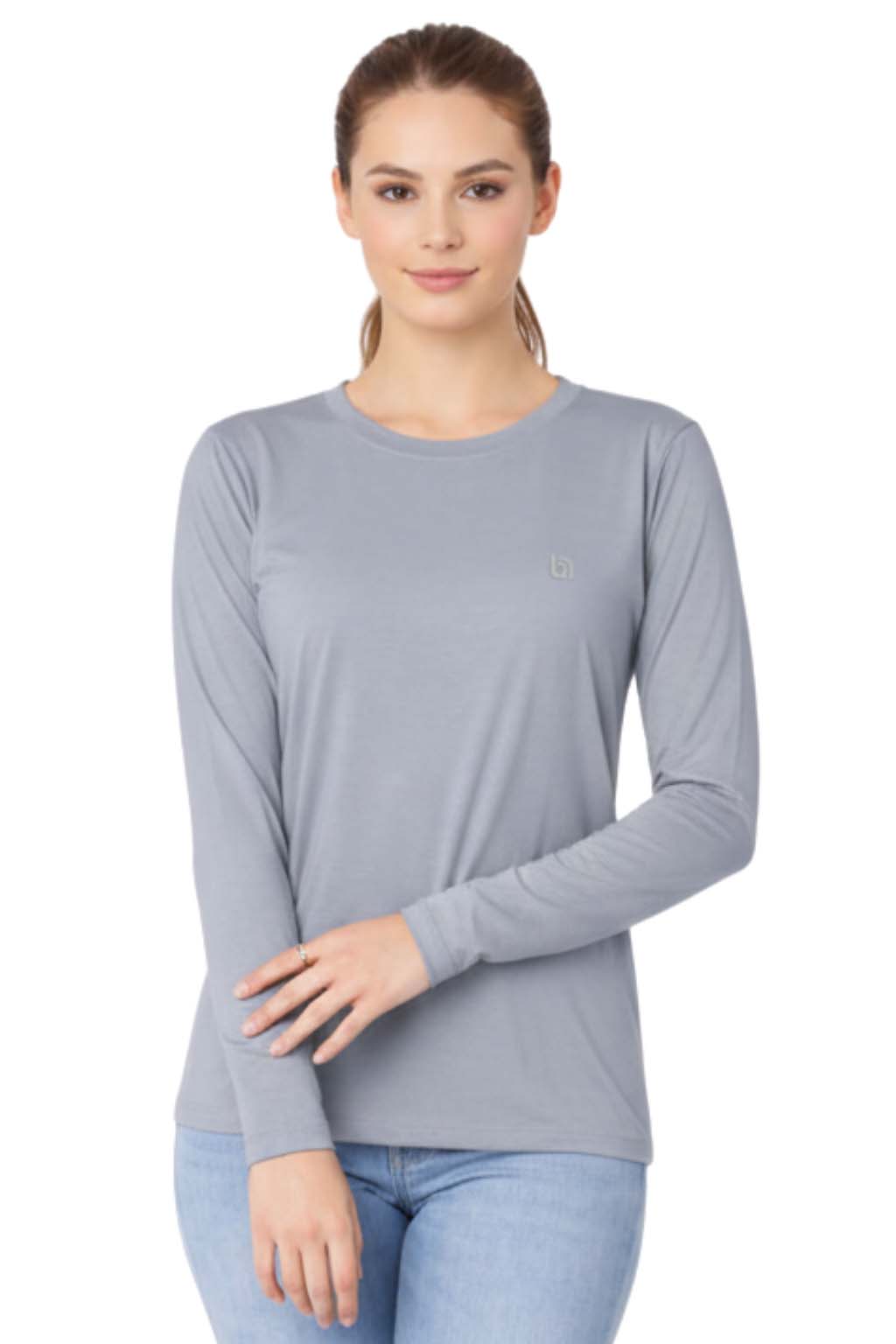 Bahob® 3 Pack Women's Classic-Fit Crewneck , Multipacks Ladies Long Sleeve T-Shirt Top S-XXL