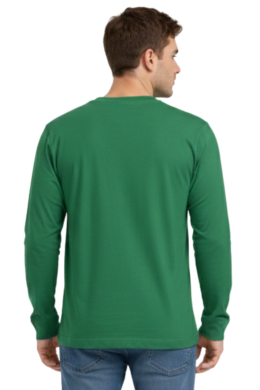 Bahob® 2 Pack Men's Long Sleeve T-Shirt Top Round Neck Full Sleeve T-Shirt Soft Cotton