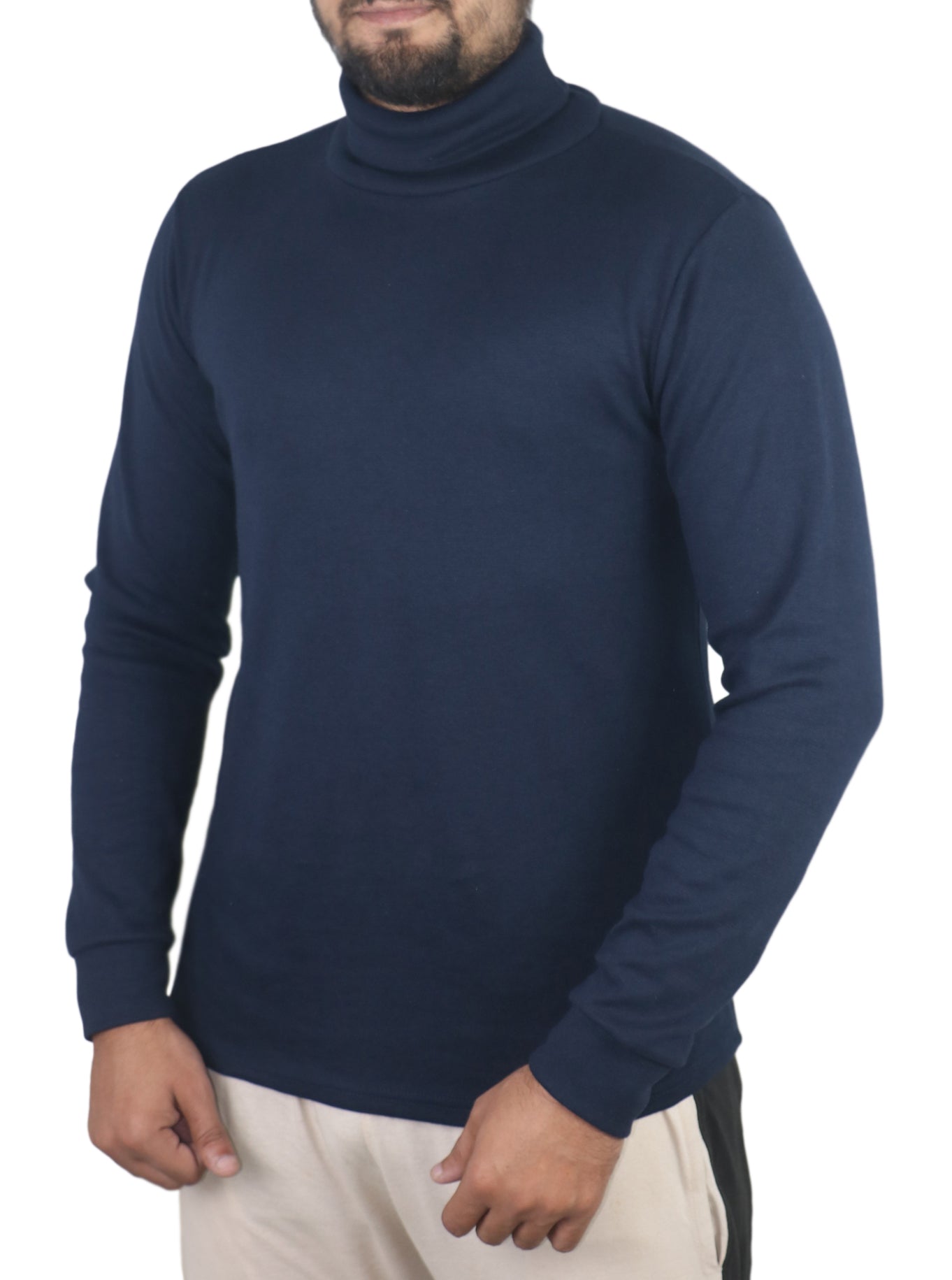 Bahob® Menswear Turtle neck Slim Fit High Neck Classic Cotton Long Sleeve Pullover Sweater. - Bahob