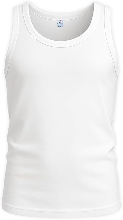 Bahob® 6 Pack Boy's Underwear Vests Soft Cotton Tank Tops Kids Sleeveless Vests Undershirts 100% Cotton