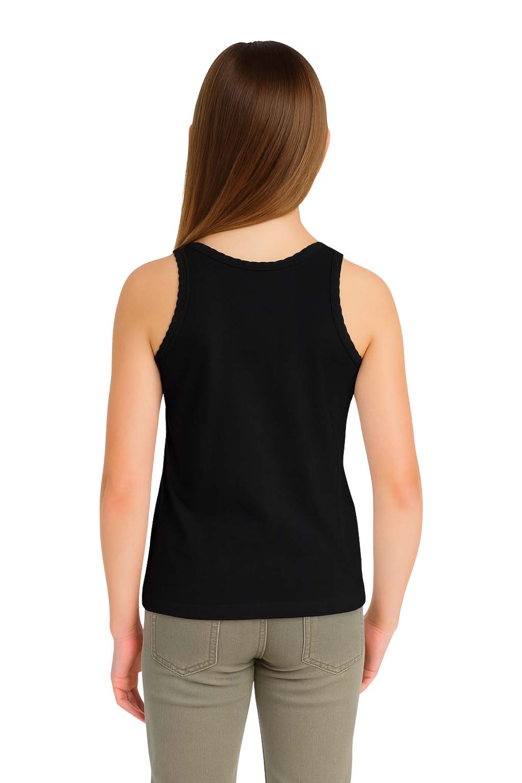 Bahob® 6 Pack Girl's Underwear Vests Soft Cotton Tank Tops Kids Sleeveless Vests Undershirts Cotton 5-14 Years