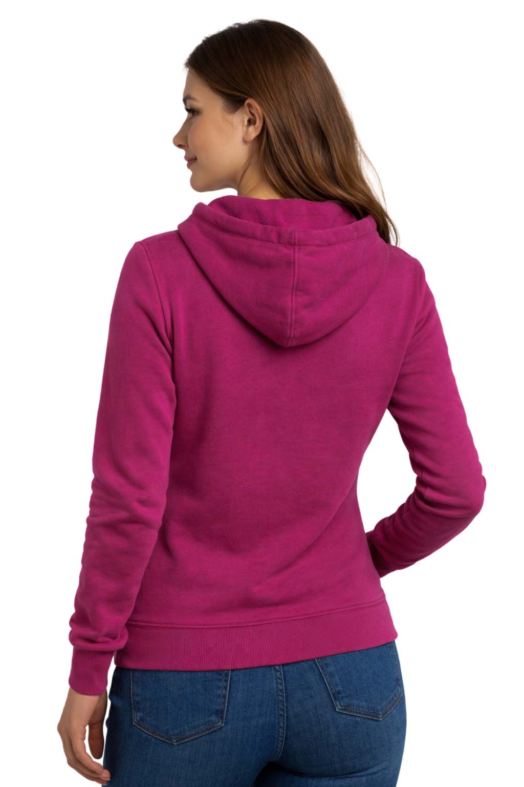 Bahob® Womens Ladies Plain Zip Up Hoodie Long Sleeve Sweatshirt Full Zip Top Soft Jumper Jacket Hoodies Top S-3XL