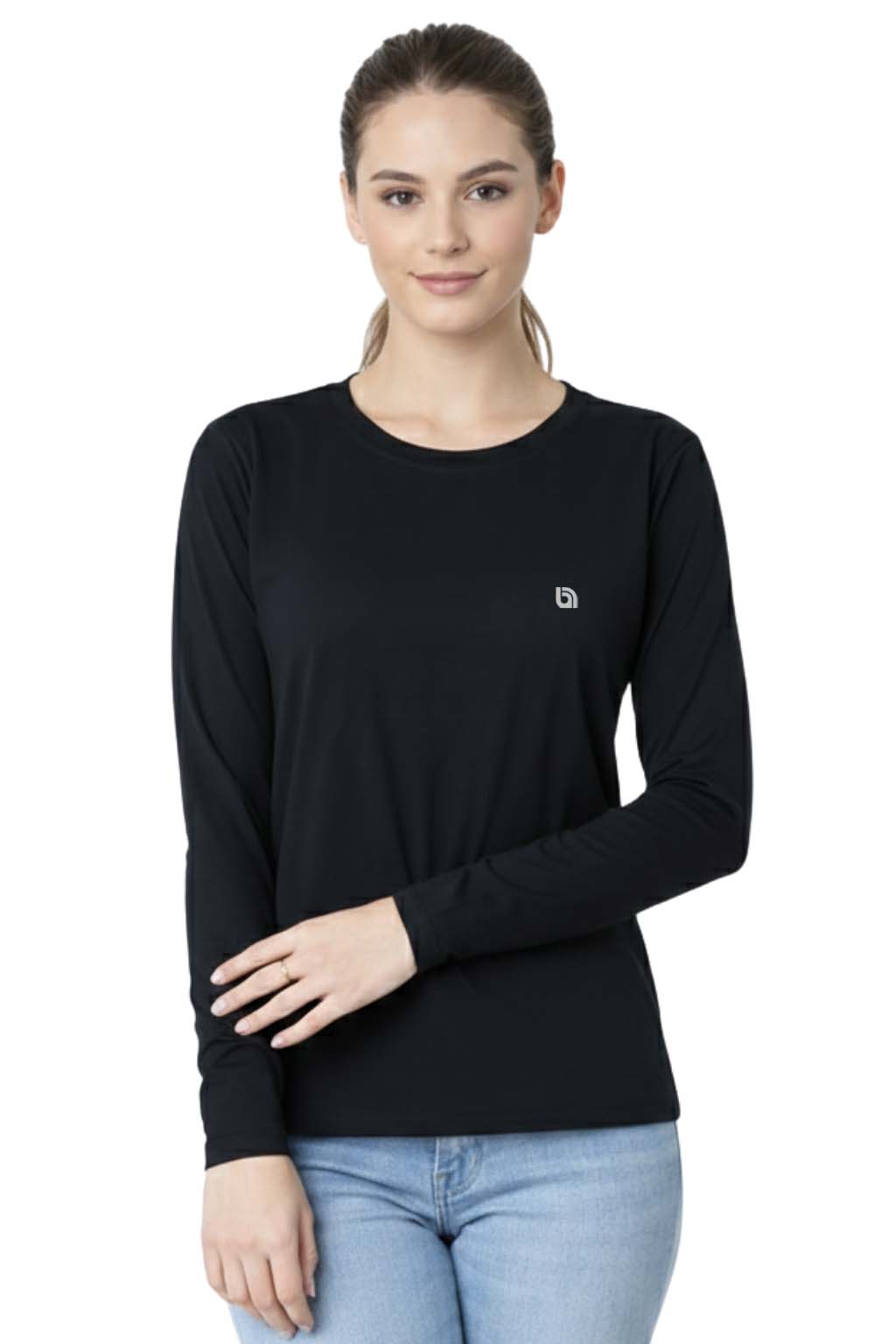 Bahob® 3 Pack Women's Classic-Fit Crewneck , Multipacks Ladies Long Sleeve T-Shirt Top S-XXL
