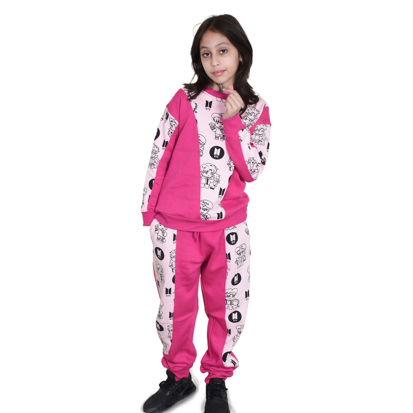 Bahob® Girls 2 Piece Sweatshirt & Jogging Bottoms Tracksuit Set