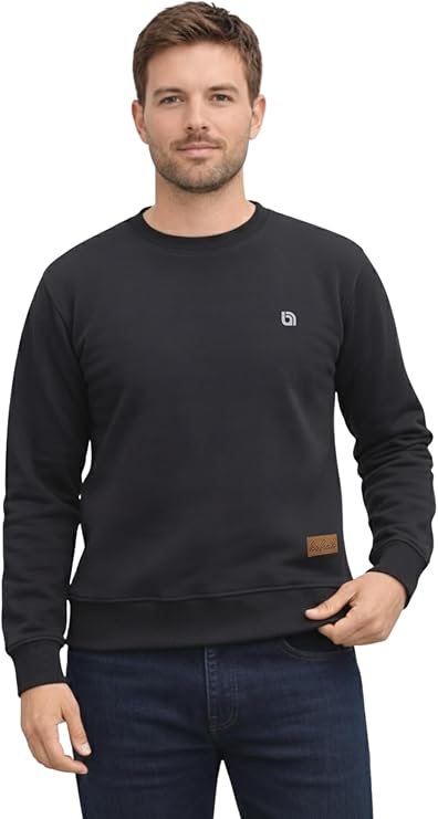 Bahob® Men's Fleece Crew Neck Sweatshirt Pullovers Long Sleeve Jumper, Sweater S-3XL