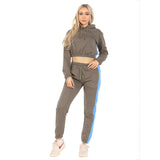 Bahob® Women’s Sportswear Set, 2 Pcs Women Tracksuit Hoodie Crop Top and Joggings Pants Leggings Yoga Gym Wear Tracksuits Activewear Set