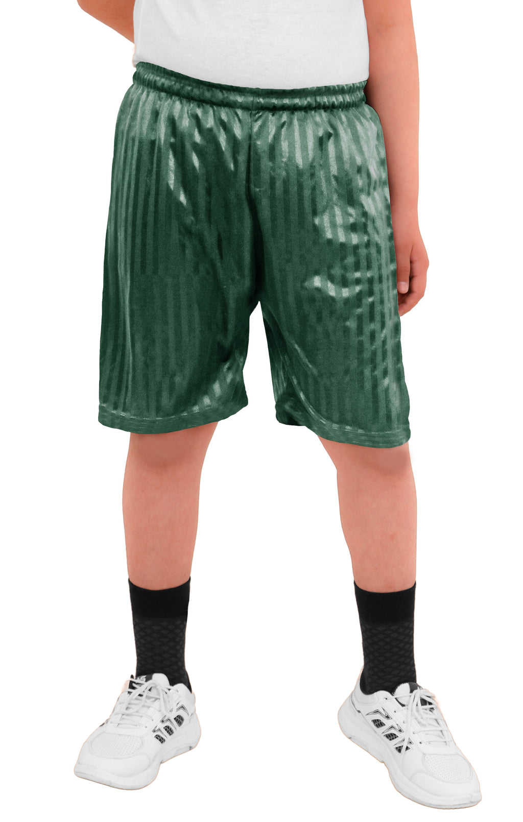 2 Pack Boys Girls Unisex Shadow Stripe Gym Sports Football Games School PE Shorts 5 to 14 Years
