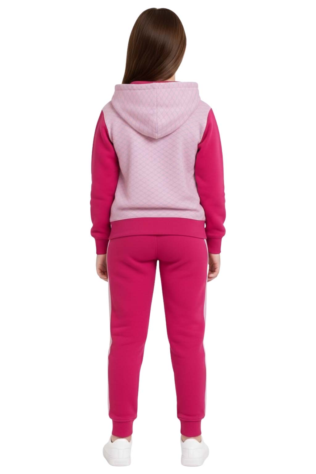 Bahob® Girls Tracksuits Set Top And Bottoms Fleece Zipper Hoodie Contrast Panel Butterfly Print Girl's Sportswear Set Tracksuits Activewear Set 3-14 Years