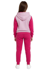 Bahob® Girls Tracksuits Set Top And Bottoms Fleece Zipper Hoodie Contrast Panel Butterfly Print Girl's Sportswear Set Tracksuits Activewear Set 3-14 Years
