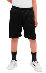 2 Pack Boys Girls Unisex Shadow Stripe Gym Sports Football Games School PE Shorts 5 to 14 Years