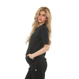 Women’s Sportswear Set, 2 Piece Women Track Suit Short Sleeve and Jogger Pants with Pockets Terry Fleece Ladies Tracksuits Activewear Gym Wear Set XS-XL