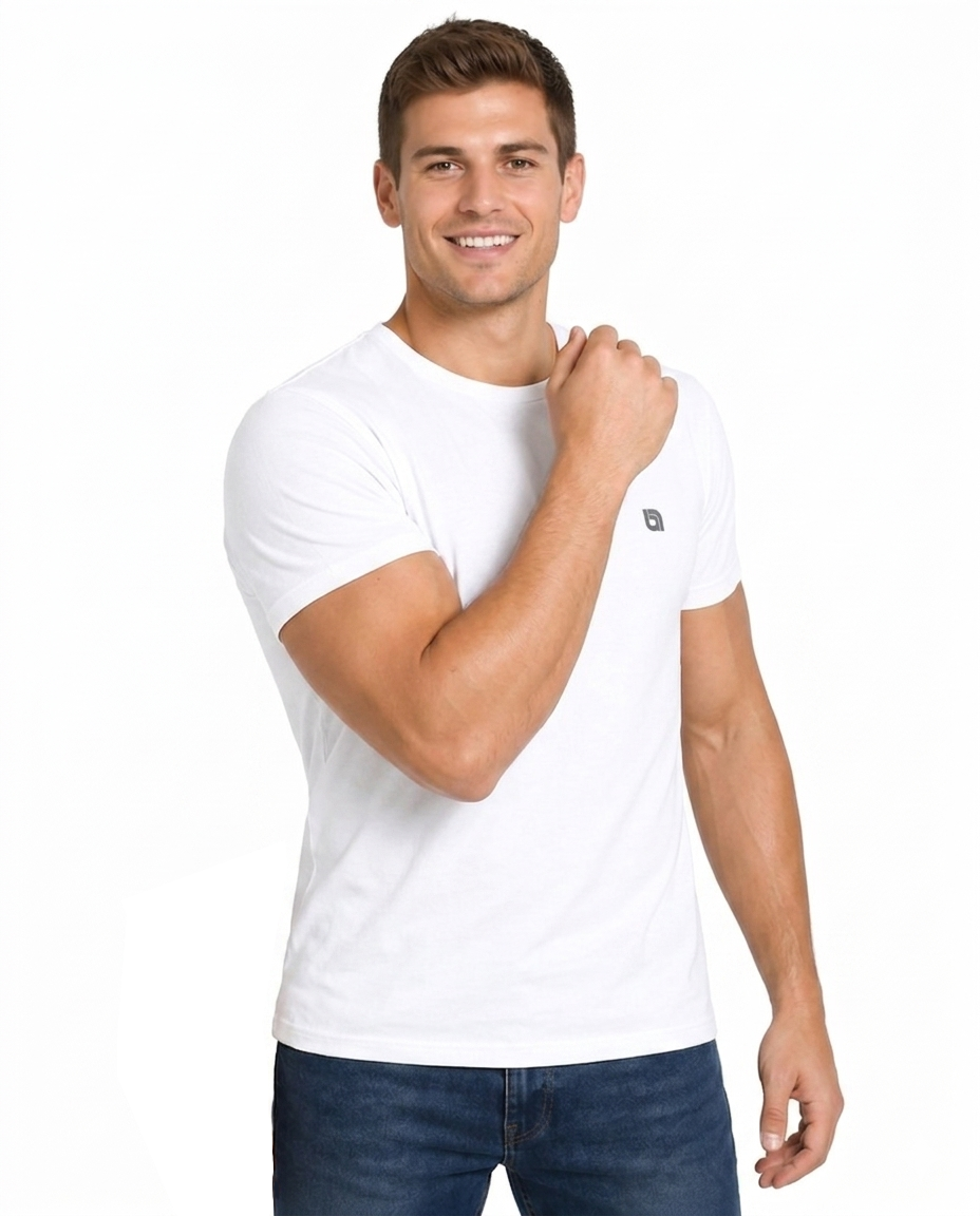 Bahob® Pack of 5 Men’s T-Shirts Crew Neck Short Sleeves Plain Soft Cotton Tops S-3XL