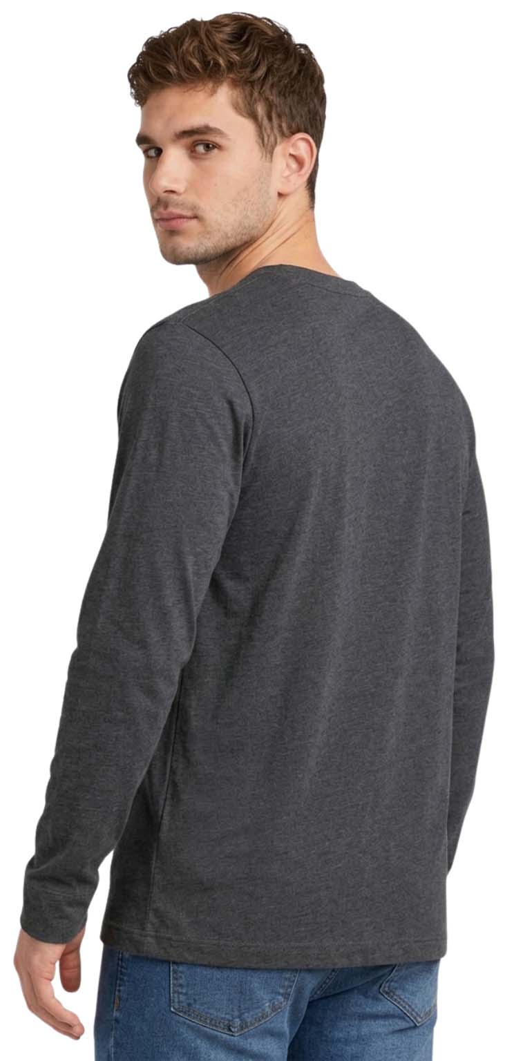 Bahob® 3 Pack Men's Long-Sleeved T-Shirt Round Neck T-Shirts Comfortable Crewneck Neck Tops for Men Soft Cotton S-3XL