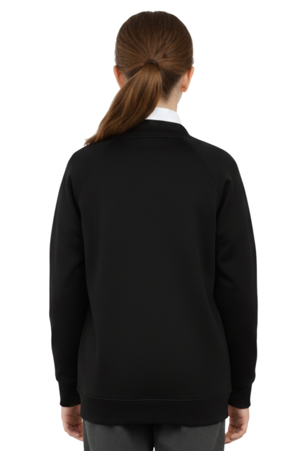 Bahob® 2 Pack Girls School Cardigan Fleece Sweatshirt Uniform School wear Shirts Crew Long Sleeve Top Pullover Jumper Round/V- Neck Age 5-14