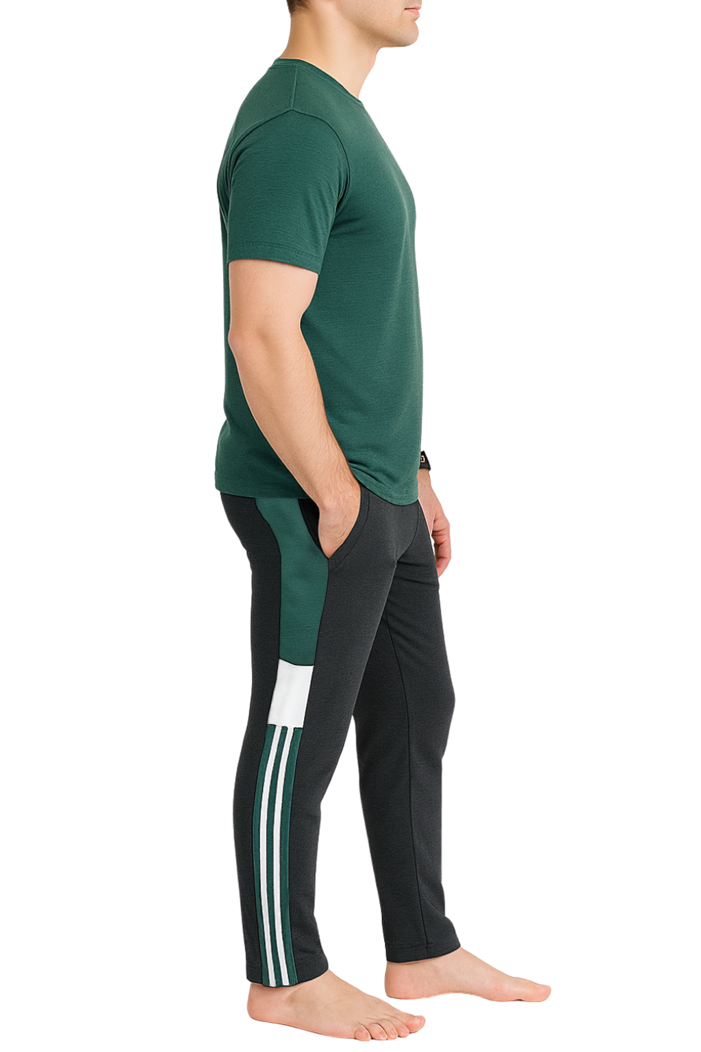 Bahob® Men's Pajamas Sets, Plain Short Sleeve Top and Bottoms Loungewear Set Soft Cotton Sleepwear Suits Nightwear For Mens S to 3XL