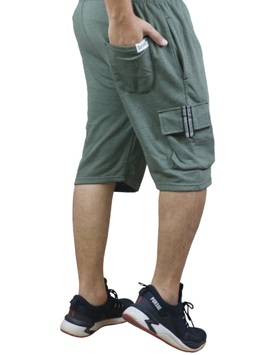 Bahob® Men's Fleece Short, Summer Casual Shorts Cotton with Elasticated Waistband Jogger Shorts S-XXL