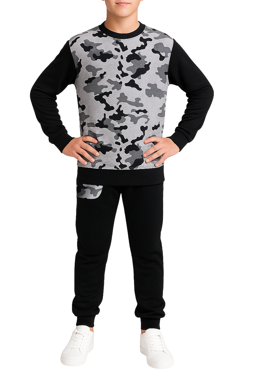 Bahob® 1 & 2 Pack Boys Girls Tracksuit, Unisex Jumper Sweatshirt and Jogger Bottoms Tracksuit Set for Kids 3-14 Years