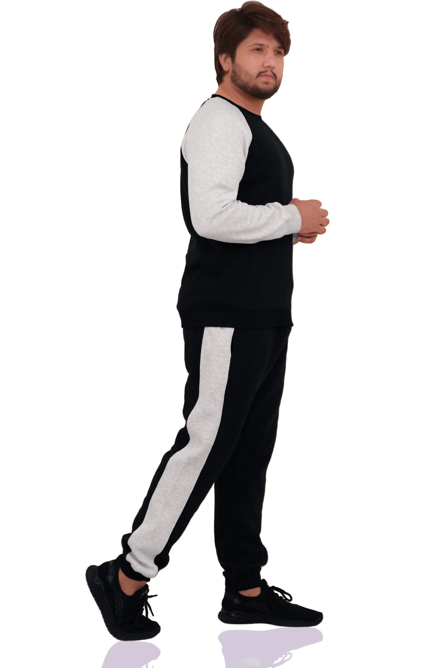 Bahob® Mens Tracksuit Set 2 Piece Sweatshirt and Joggers for Men Fleece Tracksuit Sets Gym Casual Exercise Running Sport Lounge Wear