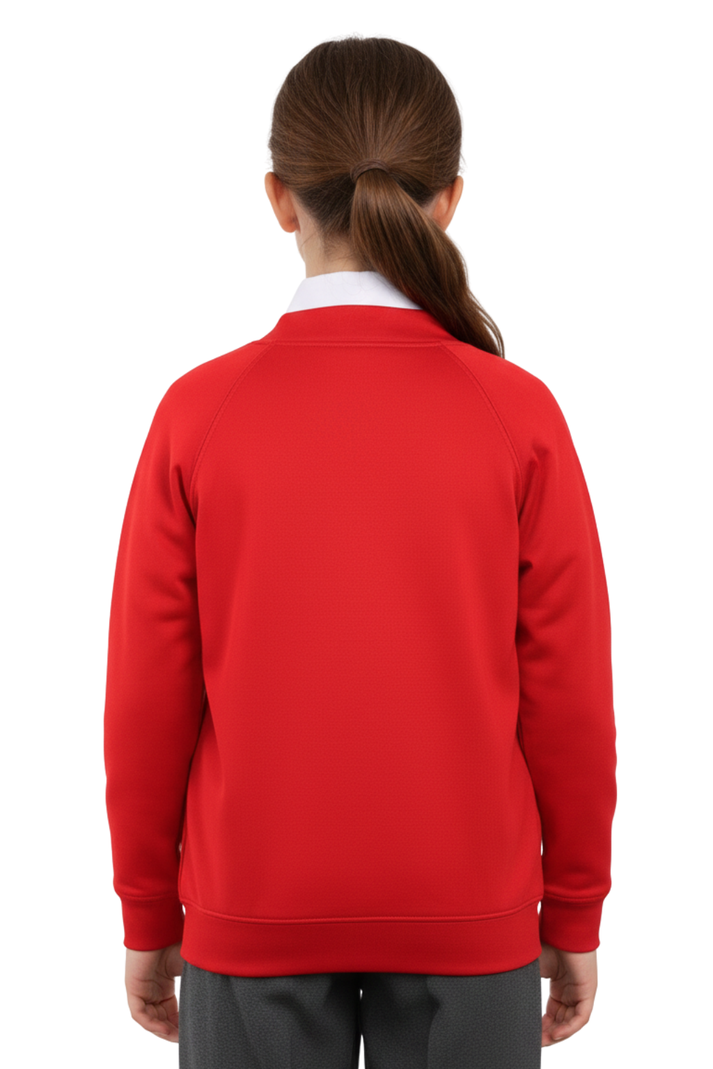 Bahob® 2 Pack Girls School Cardigan Fleece Sweatshirt Uniform School wear Shirts Crew Long Sleeve Top Pullover Jumper Round/V- Neck Age 5-14