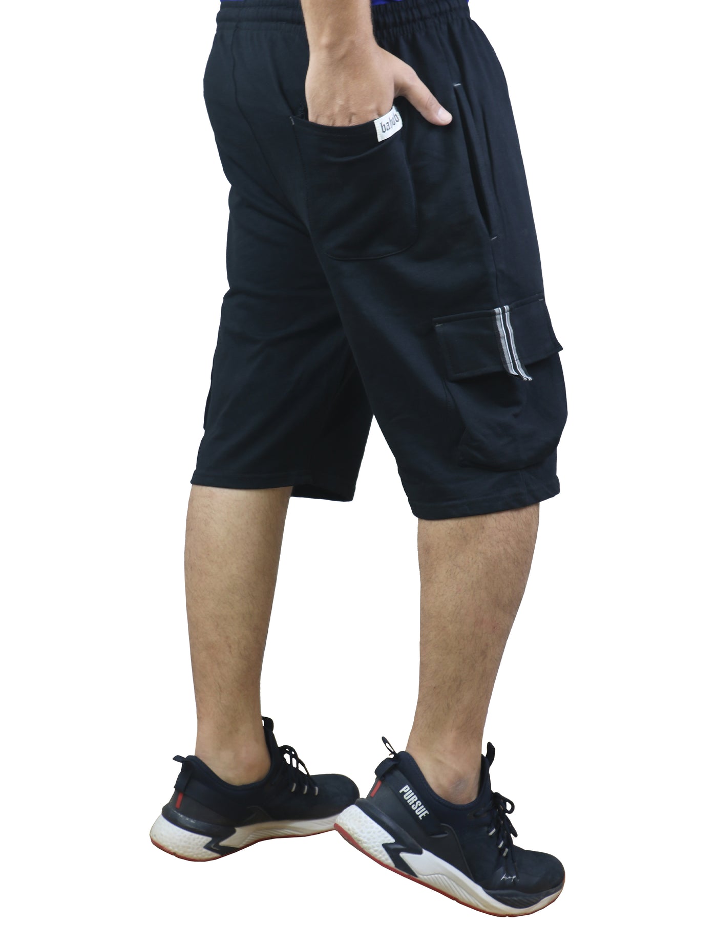 Bahob® Men's Fleece Short, Summer Casual Shorts Cotton with Elasticated Waistband Jogger Shorts S-XXL